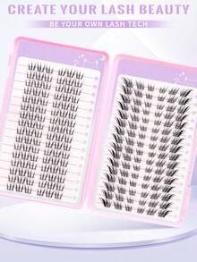 192PCS Chùm Lông Mi Manga Nhẹ Tự Nhiên 10-16mm Chiều Dài Hỗn Hợp Chùm Lông Mi C Cong Pure Want Lông Mi Giả Dày Và Mềm Dễ Dàng Sử Dụng Dễ Dàng Dán Lên Mắt Lông Mi Tự Nhiên Có Thể Tái Sử Dụng - C - Xem 5