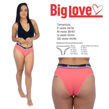 Kit 10 BIG LOVE Traditional Comfort Panties In Cotton (Contton) With Wide Waistband - 彩色 - 查看 3