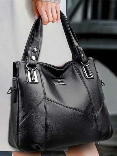 KAIDIFEINIROO Women High Quality Leather Handbags Luxury Designer 3 Layers Pocket Shoulder Crossbody Bags Ladies Large Capacity Shopping Tote