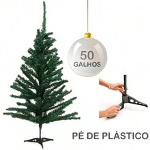 60CM GREEN CHRISTMAS TREE WITH 50 BRANCHES AND PLASTIC STEM - 綠色 - 查看 1
