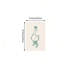 1/3 件鸭子毛巾牛仔和卷发器印刷帆布画浴室装饰可爱时尚可印刷鸭子墙壁艺术无框 - 彩色 - 查看 9