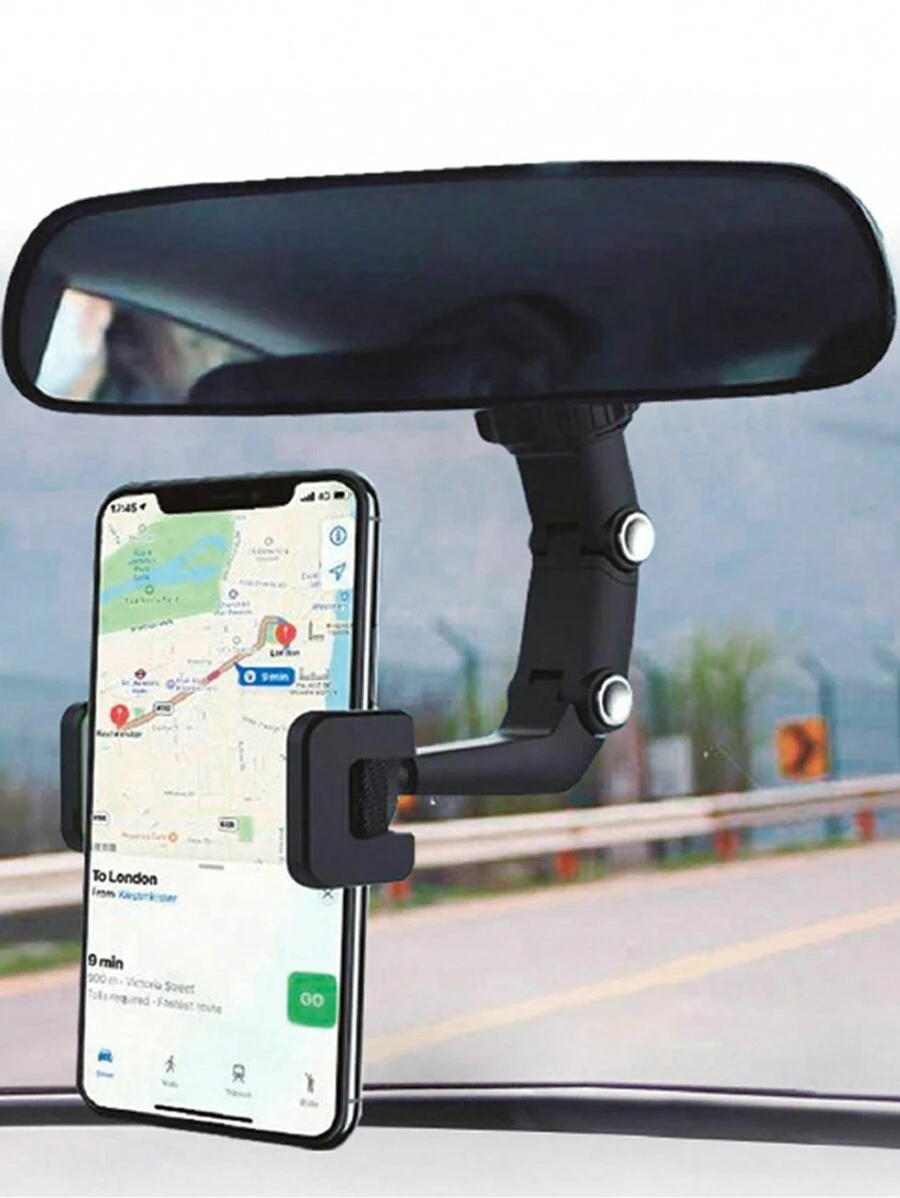 Soporte versátil para móvil con montaje en espejo retrovisor de automóvil. - Unitalla - Ver 1