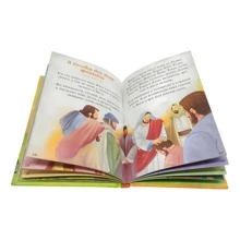 Kit 5 Bíblia Infantil Letras Grandes Colorido Todo Livro Capa Dura Leitura Atividades - Amarelo - Visão 6