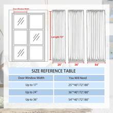 DWCN 1 Panel French Door Curtain With Tieback – Rod Pocket Thermal Blackout Curtain For Doors With Glass Window, Kitchen And Patio Doors For Privacy