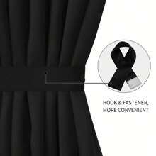 DWCN 1 Panel French Door Curtain With Tieback – Rod Pocket Thermal Blackout Curtain For Doors With Glass Window, Kitchen And Patio Doors For Privacy