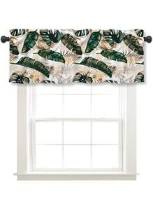 1 rèm cửa in họa tiết lá vàng đơn giản, thích hợp cho phòng khách, phòng tắm, nhà bếp, rèm che cửa sổ xe cắm trại, phù hợp cho mọi mùa - Nhiều màu - Xem 2