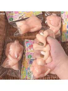 1 件趣味挤压肌肉男减压玩具球，创意搞笑玩具，（部分颜色和包装随机） - 彩色 - 查看 1