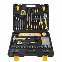 108-Piece Hand Tool Set, Tool Box Kit, Yellow Tool Kit For Home And Black Tool Kit, Screwdriver Set With Magnetic Tip And Household Mini Tool Kit, Mechanical Tool Kit Set,Tools For Men - 108pcs - View 9