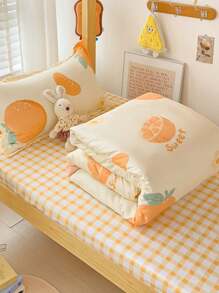 4PCS(1PC Duvet Cover+1PC Bed Sheet+2PCS Pillowcases), Suitable For Student Dormitory Bunk Beds, All Season, Soft Skin-Friendly, Can Be Used For Doll House, Nursery, Children's Room
