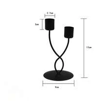 1Pc Trang trí bàn lãng mạn đơn giản đặc biệt cho gia đình Đèn trang trí nhà phong cách sang trọng Đồ trang trí chân nến Retro Đạo cụ ăn tối dưới ánh nến - nhiều màu - Xem 5