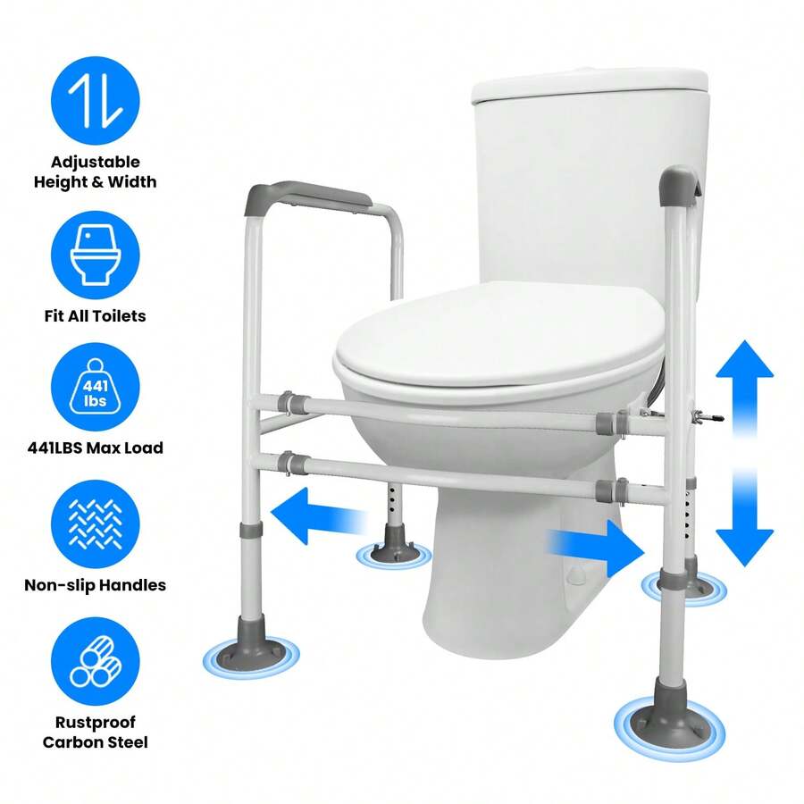 Toilet Safety Rails For Elderly Adjustable Toilet Safety Rails Stand