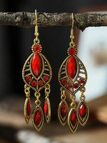 1 cặp Hoa tai phong cách cung điện dân tộc cổ điển Bohemian đa năng phổ biến cho phụ nữ - phong tục dân gian - Xem 9