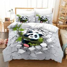 Cute Cartoon Panda Bedding Set Funny Panda Duvet Cover Set Comforter Cover Twin Full King Size For Adult Teen Kids Bedroom Decor - 1 - Xem 1