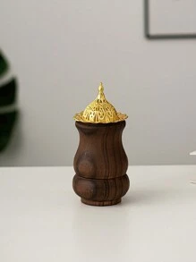 1 buc. Arzător de tămâie portabil din metal și lemn în formă de tămâie, stil negru, difuzor de parfum arab, potrivit pentru casă, birou, hotel, Crăciun, decorațiuni Rama, decor pentru casă, decorațiuni de Crăciun, decor pentru cameră, cadouri de Crăciun - Multicolor - Vizualizare 13