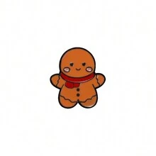 卡通可爱姜饼人珐琅别针定制装饰胸针饰品翻领包包徽章珠宝礼品别针 - 咖啡棕 - 查看 2