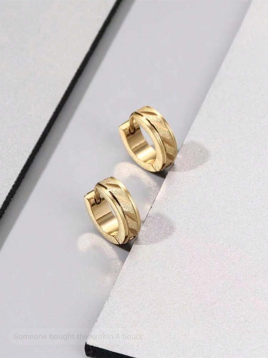 1pc Minimalist Design Hoop Earrings, Suitable For Delicate Women Daily