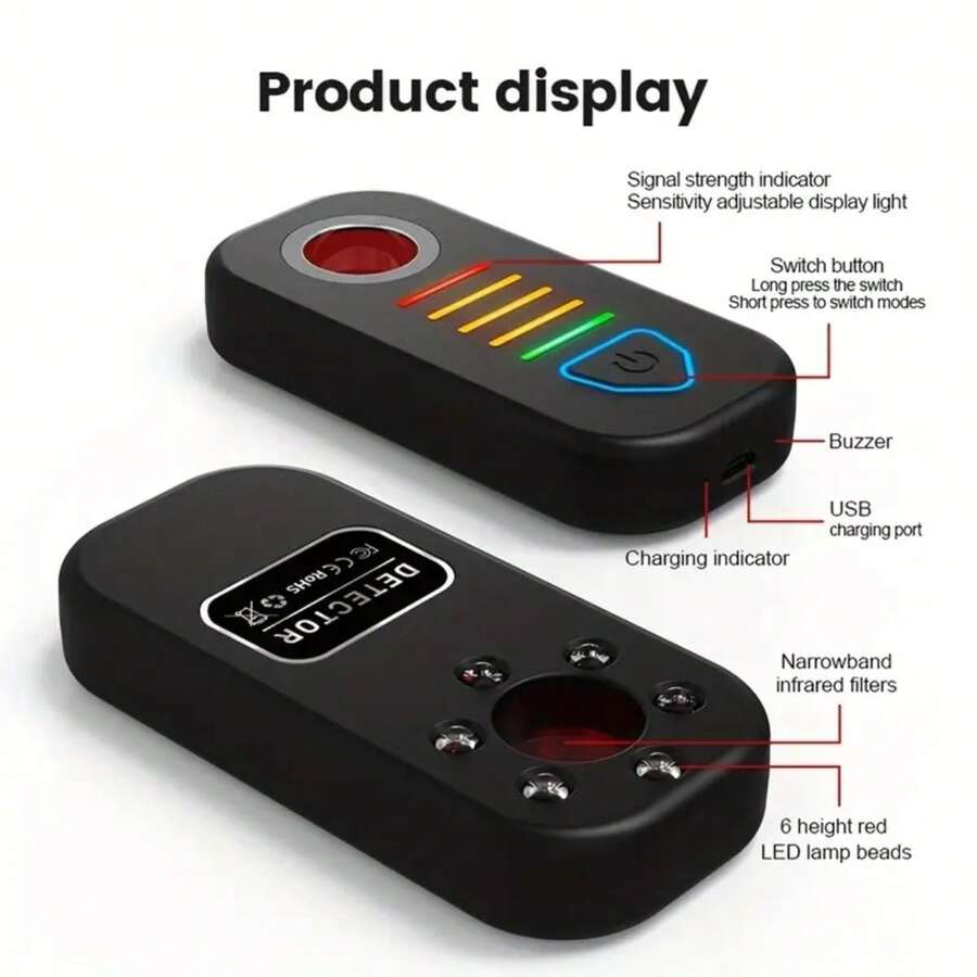 Portable Hidden Camera Detector, GPS Tracking Detector, AntiSpy Wireless Signal Scanner