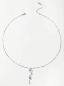 1 Chiếc Vòng Cổ Tên Cá Nhân Thời Trang Lovers, Thẻ Treo Hình Học Bằng Thép Không Gỉ Lovers, Vòng Cổ Tùy Chỉnh Phù Hợp Với Phụ Nữ, Quà Tặng, Trang Phục Hàng Ngày, Người Bạn Tâm Giao - Bạc - Xem 9