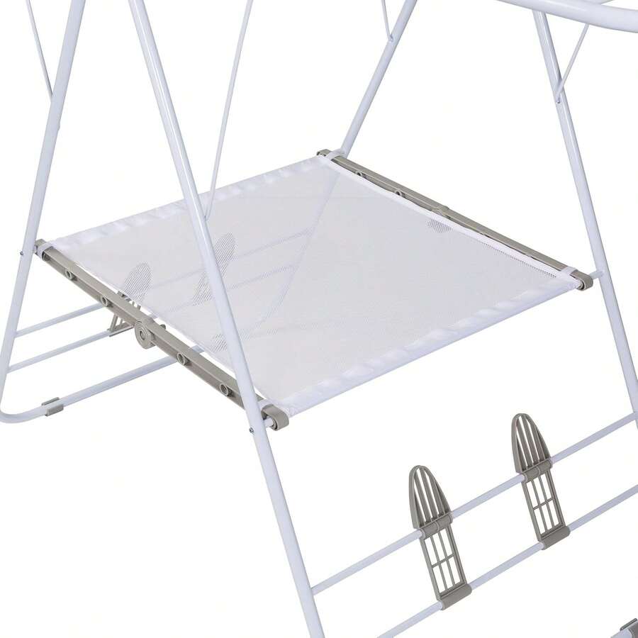 Heavy Duty Gullwing Drying Rack, White Metal SHEIN USA