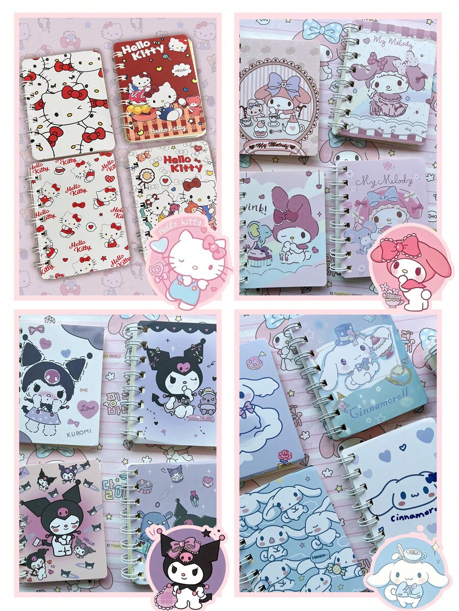 Hello Kittys Notebook Kawaii Cinnamorolls Kuromis My Melodys Pocket