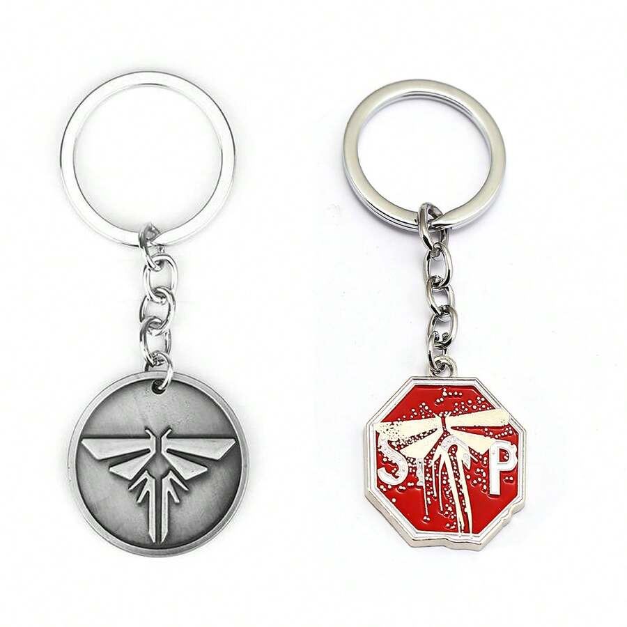 2pcs Last Us2 Firefly Keychain Metal  Keyring Cosplay Accessories - Multicolor - View 1