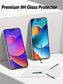 2 PIEZAS Películas protectoras de pantalla de cubierta completa compatibles con iPhone 11 12 13 14 16 15 Plus Pro Max Película de vidrio templado de privacidad - transparente - Ver 5