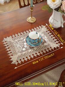 ABEST6522 Home&Living store 1pc 100% Polyester Embroidered Kitchen/Dining Table Mat, Indoor Decor, Holiday Decor, Rectangle, Square, Plate Mat, Party/Wedding Decorations - Multicolor - View 6