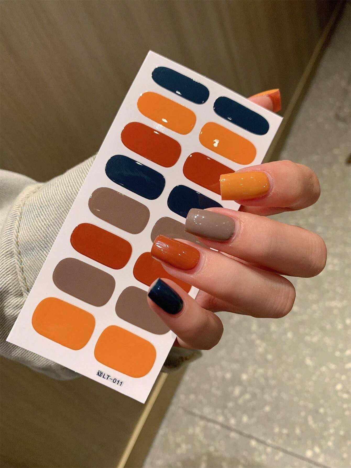 1pc 2024 Nail Art Stickers, StickOn Nail Decals, Waterproof And Long