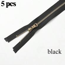 5pcs 5#40-80cm(15.74-31.49in) Faux Antique Copper Metal Zipper With Teeth For Jacket, Coat, Puffer - 5# Metal - View 21