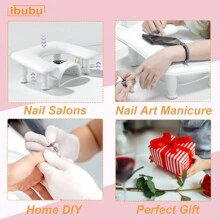 ibubu Nail Arm Rest Height Adjustment U-Shaped Manicure Hand Rest Pillow Cushion Soft PU Leather Detachable Nail Art Hand Stand Holder Reposabrazos Para Manicura For Nails Tech - 白色 - 查看 8