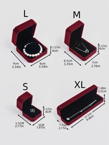 Hộp đựng trang sức 1 chiếc cho vòng tay, nhẫn, mặt dây chuyền, hoa tai, vòng cổ, hộp đựng trang sức nhung, thích hợp cho gia đình và du lịch, quà tặng ngày lễ tình nhân và trở lại trường học - Đỏ - Xem 2