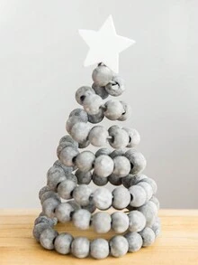 1 件木制圣诞树桌面摆件 - 桌面装饰摆件、圣诞装饰品、圣诞装饰品、创意北欧风格 - 彩色 - 查看 8