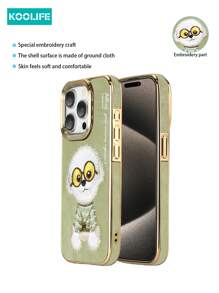 Koolife 1pc Borduurwerk Versierd TPU+PC Hard Telefoonhoesje Compatibel Met Apple IPhone 13/13Pro/13ProMax/14/14Plus/14Pro/14ProMax/15/15Pro/15Plus/15ProMax