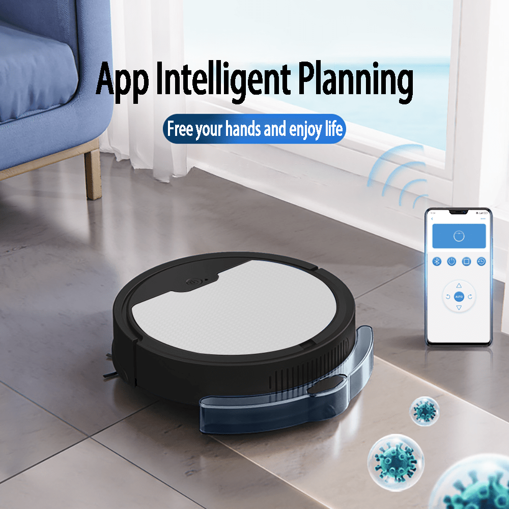 Upgraded Reinforced Robot Vacuum Cleaner, 2-In-1 Sweeping & Mopping, Super Long Runtime, Low Noise, High Speed, Portable USB Charging, Smart Robot Vacuum, APP Control