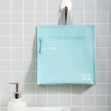 Kit With 3 Pcs Colorful Waterproof PVC Toiletry Bag With Hand Strap For Travel Or Everyday Use - 藍色 - 查看 3