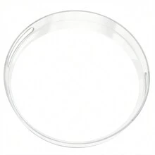 15.75inch Round Acrylic Tray Clear Serving Tray Home Decorative Coffee Table Tray Organizer W/ Handle - Clear - View 3