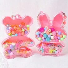 Acrylic với hộp bao bì nhựa (nhiều mẫu) Phụ kiện vòng tay Chất liệu hạt cườm cho trẻ em Trang sức tự làm Xâu hạt bằng tay - Nhiều màu - Xem 4