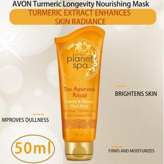 Avon Mascarilla nutritiva de larga duración de cúrcuma de 50ml