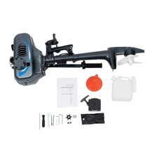 OUKANING Motor fuera de borda de 3.5 caballos de fuerza, 2 tiempos, refrigerado por agua, sistema de enfriamiento por agua, para botes inflables y de pesca - Negro - Ver 10