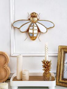 1 pieza Escarabajo avispón dorado de 6.7*10 pulgadas de resina creativa, decoración para el hogar con superficie espejada, ideal para amantes de los insectos y decoración de museo de entomología para fiestas, decoración del hogar, decoración de habitaciones, decoración de paredes - multicolor - View 2