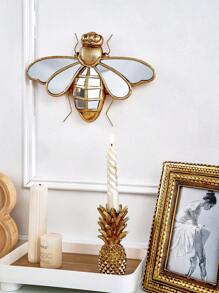 1 pieza Escarabajo avispón dorado de 6.7*10 pulgadas de resina creativa, decoración para el hogar con superficie espejada, ideal para amantes de los insectos y decoración de museo de entomología para fiestas, decoración del hogar, decoración de habitaciones, decoración de paredes - multicolor - View 6