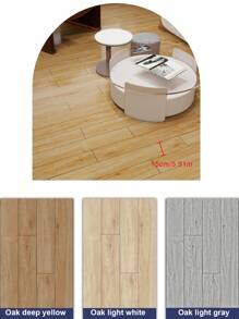 YUANYI Self-Adhesive Vinyl Flooring Roll, Wood Grain Pattern, Yellow, Suitable For Stairs, Bathroom, Waterproof, Peel And Stick, Self-Adhesive Contact Paper, PVC, Countertop, Cabinet, Drawer, Removable - Multicolor - View 5