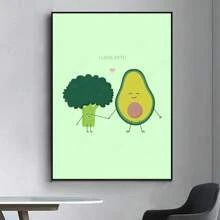 1 buc. Postere de perete cu ramă opțională, poster distractiv cu mâncare, potrivit pentru sufragerie, bar, pictură decorativă vintage pe pânză, artă fără ramă - Multicolor - Vizualizare 7