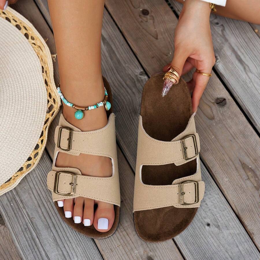 Sandalias de verano para mujer con suela de corcho y plataforma
