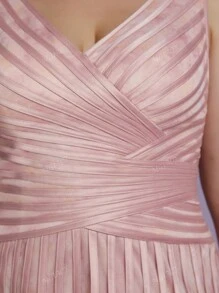 Vestido de noite plus size com decote em V, estampado, malha, cordão, bainha alta e baixa, vestido de festa, vestido de convidado de casamento, vestido formal, vestido de noite