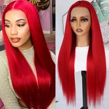 Classical Black Straight Lace Front Wigs 28 Inch Pre Plucked Long Straight Hair Wigs Glueless Black Colored Wigs Heat Resistant Long Straight Synthetic Lace Front Wigs For Women For Daily Christmas Party Cosplay Use