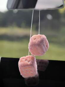 2 pièces Pendentif de dé de décoration suspendue à l'intérieur de la voiture Pendentif de rétroviseur de voiture - Taille Unique - Voir 1