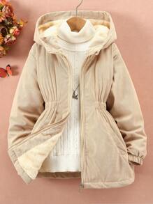 Tween Girl Casual Thermal Lined Corduroy Jacket, Autumn/Winter