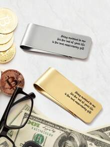 1 stuk geldclip met aangepaste tekst, gepersonaliseerde geldclip gegraveerd, geldclip met aangepaste handschriftvingerafdruk, gepersonaliseerde geldclip van roestvrij staal, cadeau voor echtgenoot, cadeau voor bruidsjonkers, jubileumcadeau voor papa, cadeau voor Vaderdag, cadeau voor grootvader, op maat gegraveerd handgemaakt cadeau voor Vaderdag, huwelijkscadeau, cadeau voor papa, uniek cadeau voor hem.