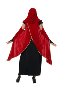 3 件套女士哥特式角色扮演服装套装（连衣裙、斗篷、手套） - 彩色 - 查看 3